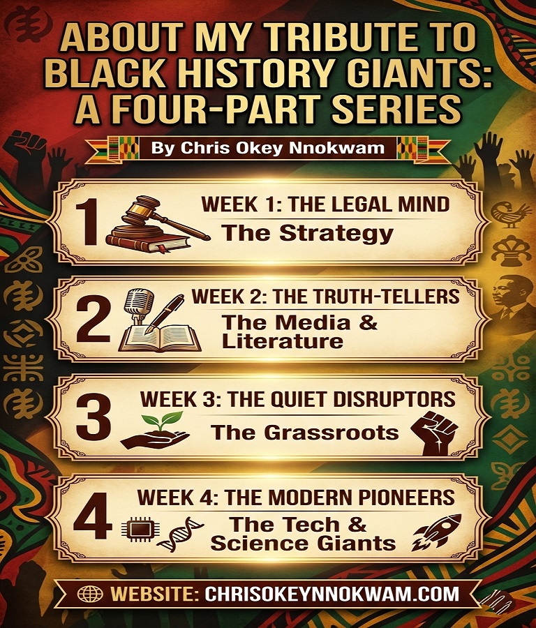 Black History Month - About Chris Okey Nnokwam's Tribute To Black History Giants: A Four-Part Series