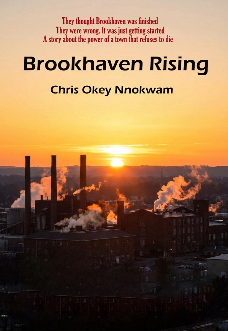 Brookhaven Rising book cover - a book about political action / rebellion, community moral and ethical issues by Chris Okey Nnokwam